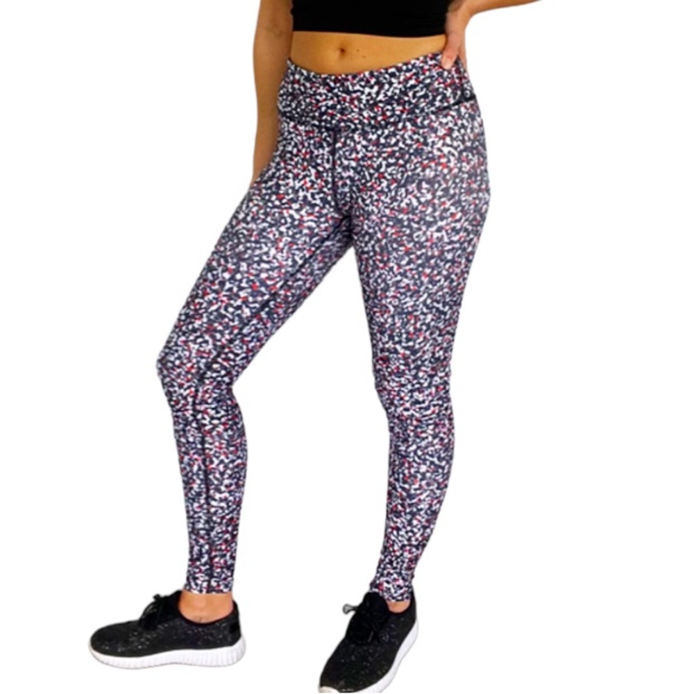 JoyLab colorful abstract confetti print full length workout leggings size XS
